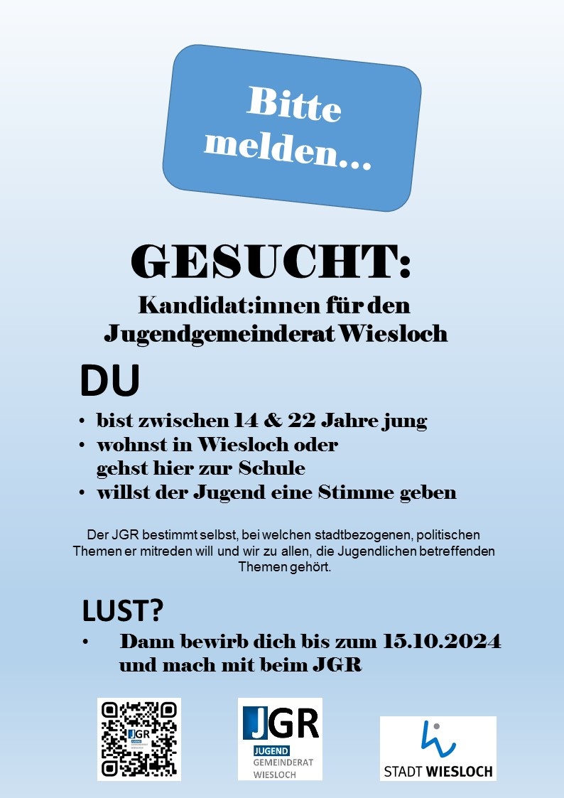 Info-Plakat für Kandidierende.