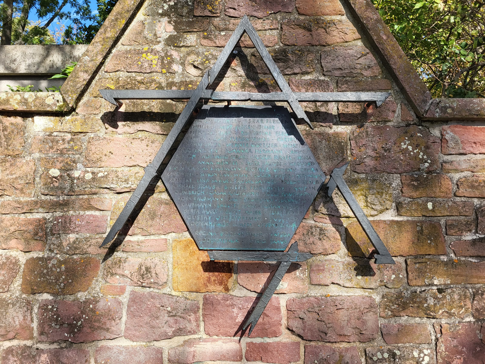 Gedenkstätte am Jüdischen Friedhof in Wiesloch.