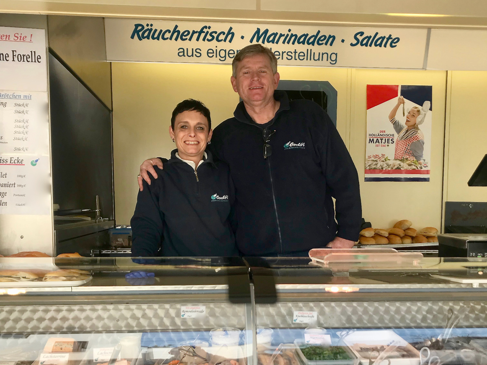 Verkaufsstand Gocht's Fischdelikatessen.